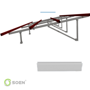 Perfil horizontal SOEN® para granja solar en aluminio 6005-T5